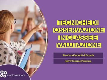 Tecniche di osservazione in classe e valutazione