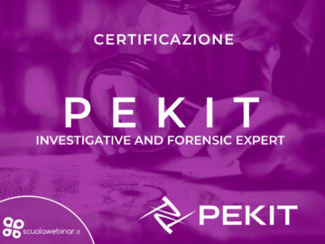 L’ottenimento della certificazione PEKIT Investigative and Forensic Expert. si ha con il conseguimento delle 4 certificazioni: